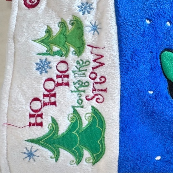 Mickey Mouse Bright Blue Mickey & Minnie Mouse Holiday Christmas Stocking NWT - Picture 2 of 5